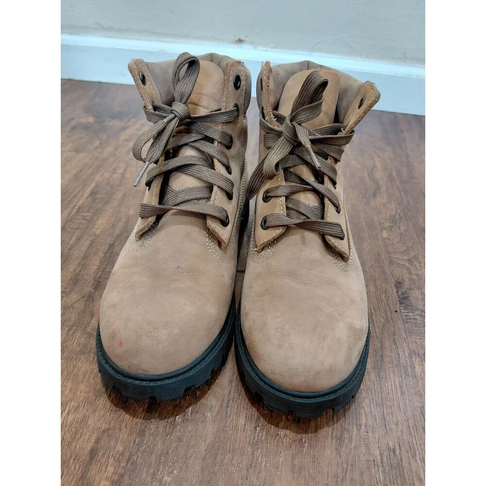 Timberland Boots Tan Leather Boys  Size 5.5 Waterproof